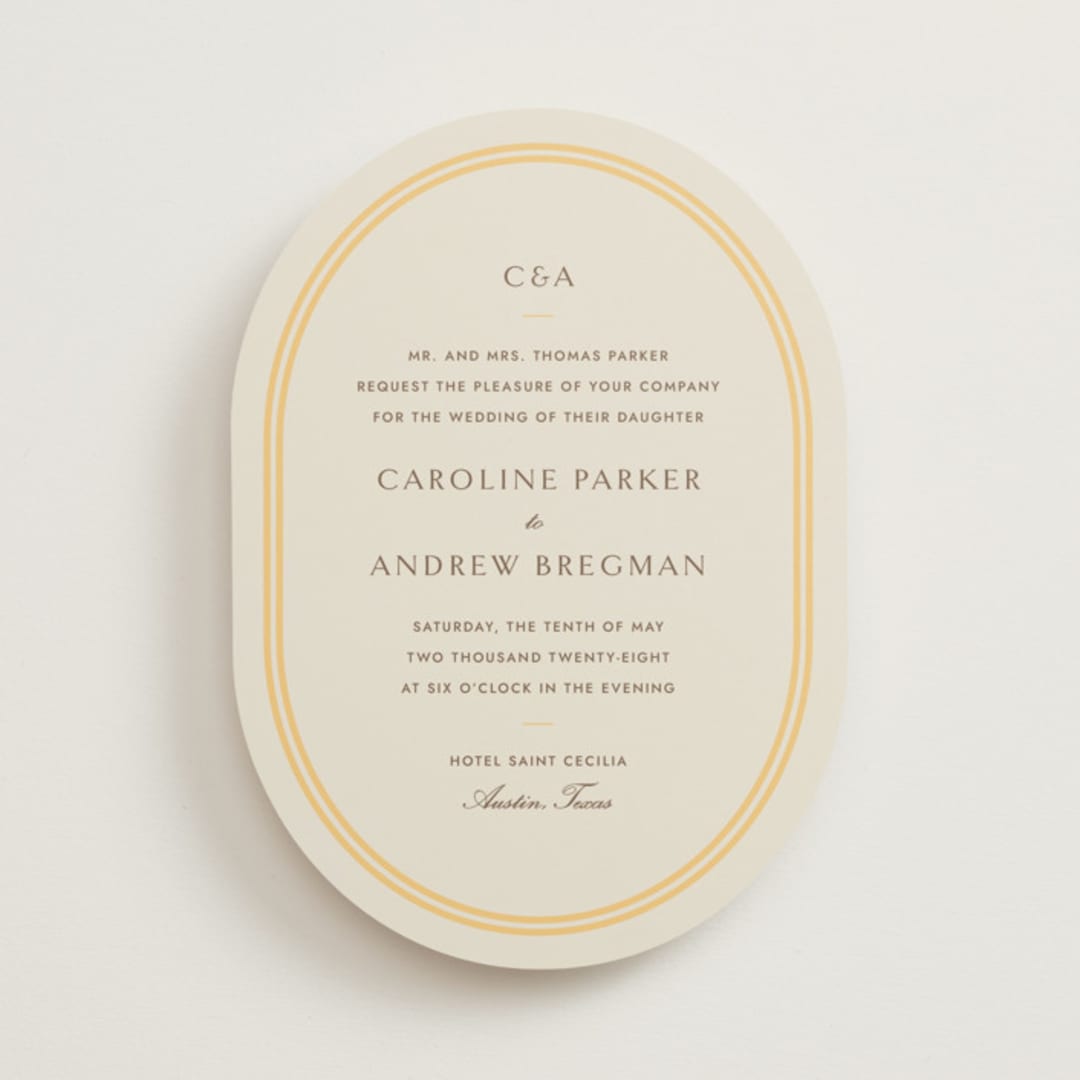 "Bocce" - Wedding Invitations in Melon by Megan Davis - Front