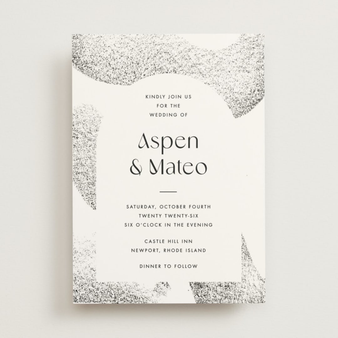 "Forever" - Wedding Invitations in Ink by Blustery August - Front