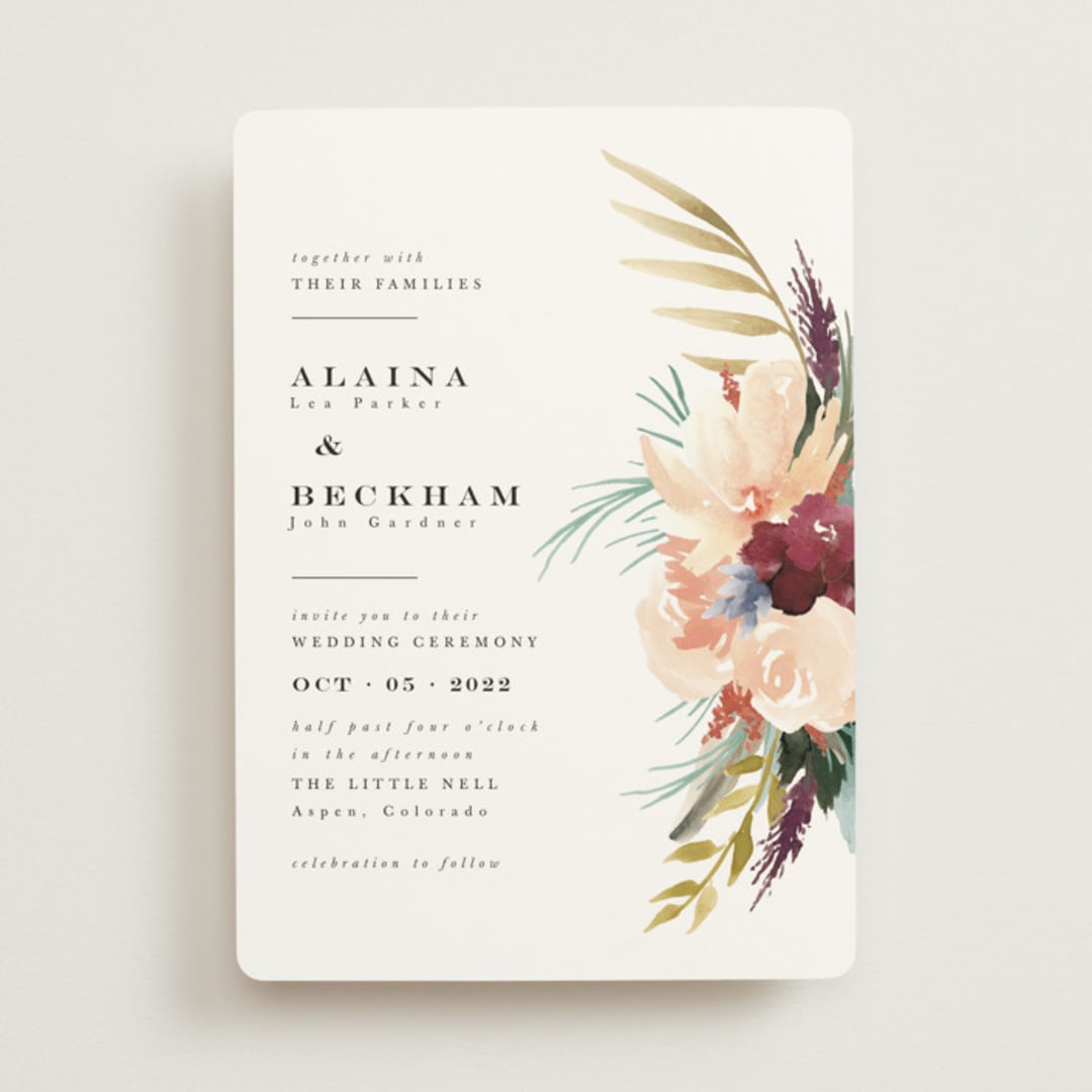 "rustic florals" - Wedding Invitations in Garden by Kate Ahn - Front