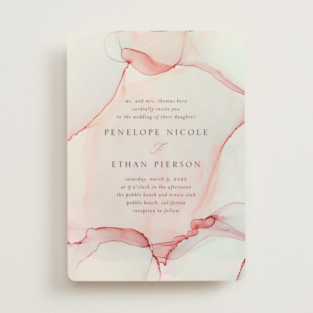 "opalescent" - Wedding Invitations in Chalcedony by Erin Deegan - Front