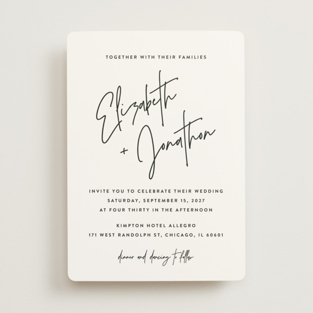 "Marked" - Wedding Invitations in Snow by JoAnn Jinks - Front
