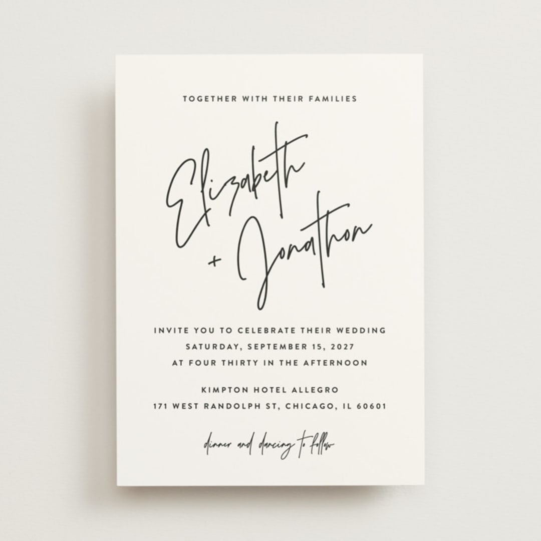 "Marked" - Wedding Invitations in Snow by JoAnn Jinks - Front