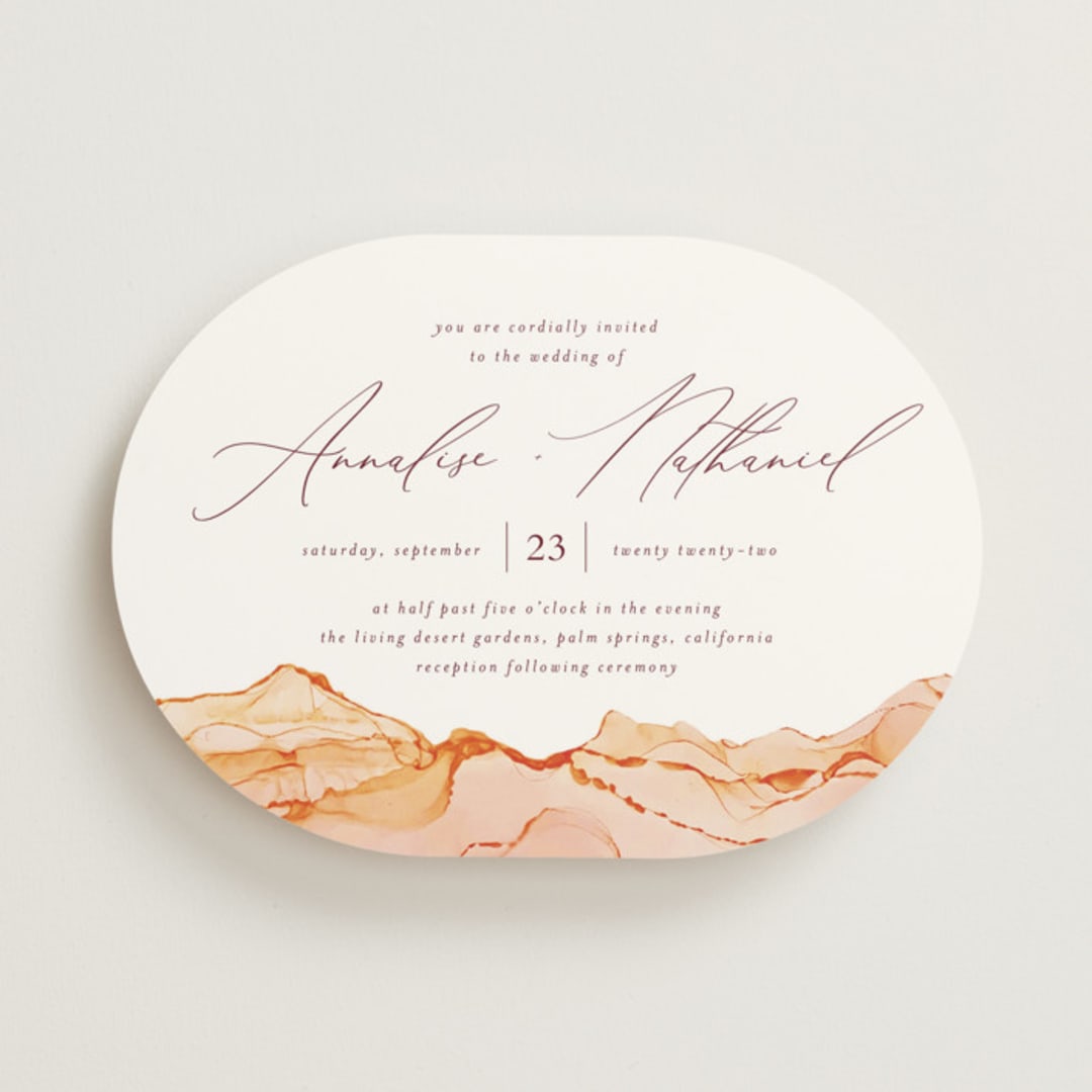 "Sandstone" - Wedding Invitations in Topaz by Erin Deegan - Front