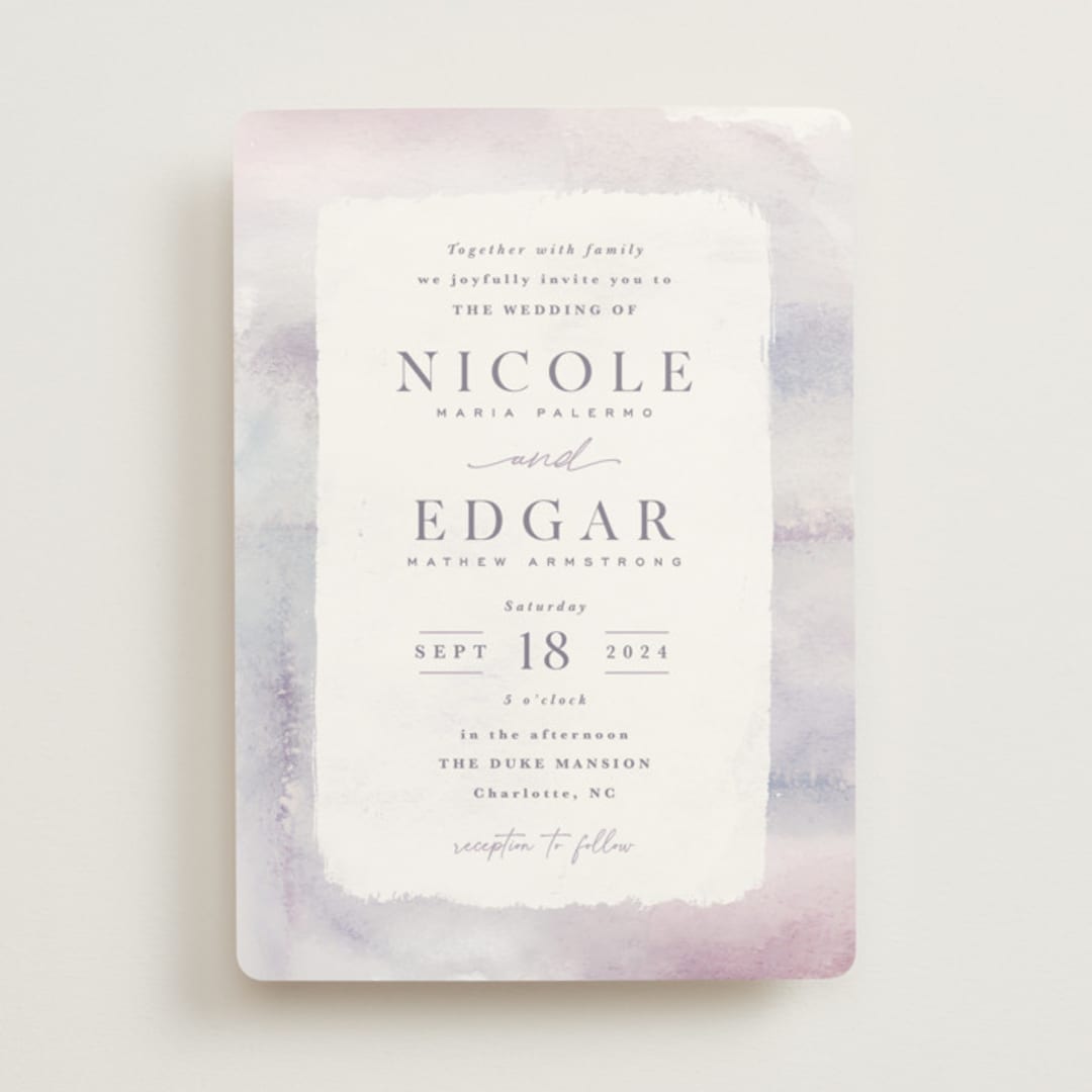 "Lavender fields" - Wedding Invitations in Lavender by Hooray Creative - Front