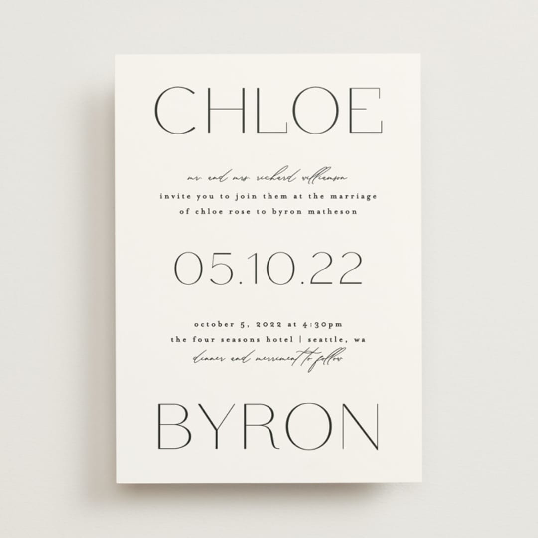 "chloe " - Wedding Invitations in Silk by Kelly Schmidt - Front