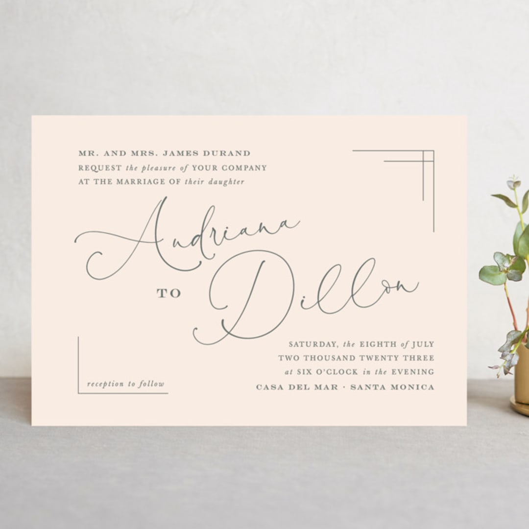 "EverAfter" - Wedding Invitations in Petal by Rochelle Renee - Front