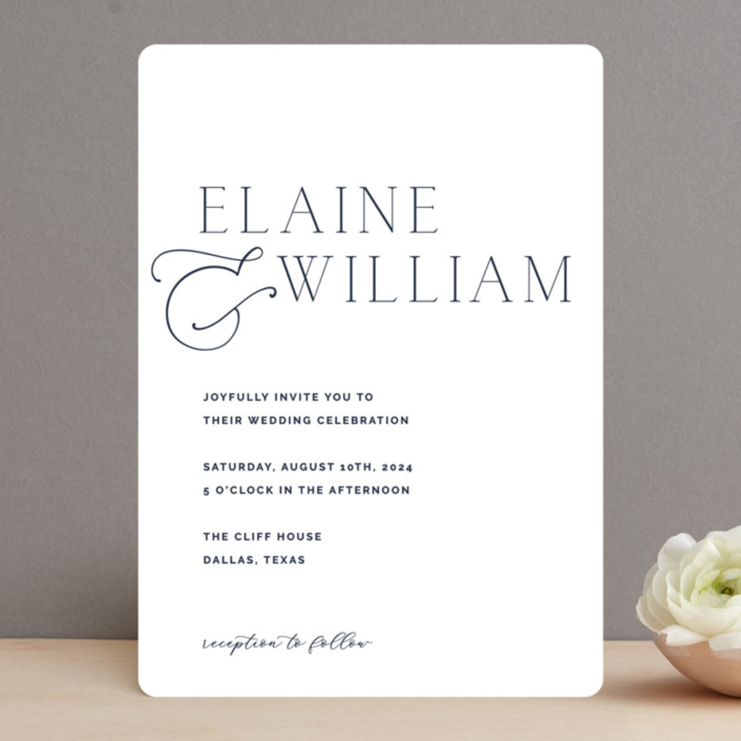 "Forever Intertwined" - Wedding Invitations in Navy by Lindsay Stetson Thompson - Front