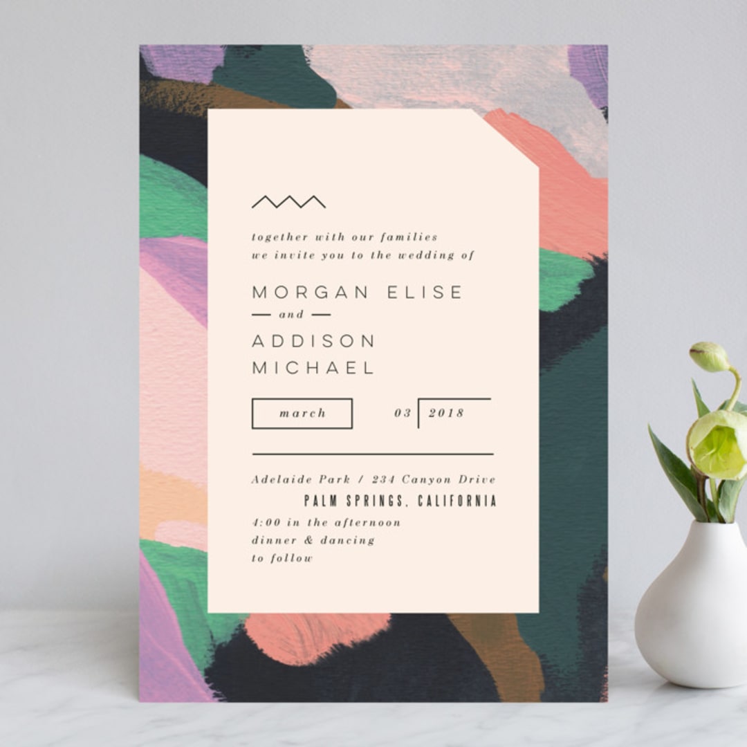 "adagio" - Wedding Invitations in Lilac by Meg Gleason - Front