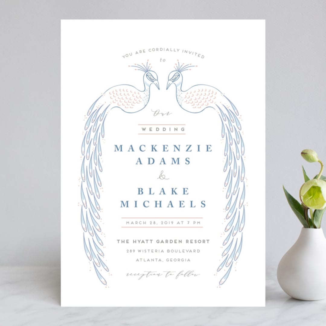 "cicogne" - Wedding Invitations in Cornflower by chocomocacino - Front