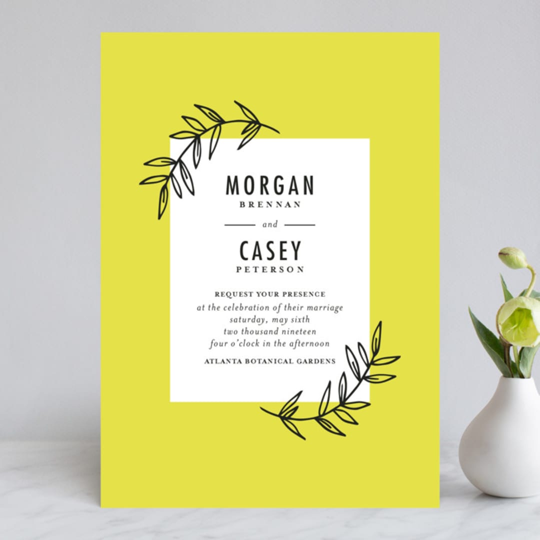 "minimally chic" - Wedding Invitations in Lemon by lena barakat - Front