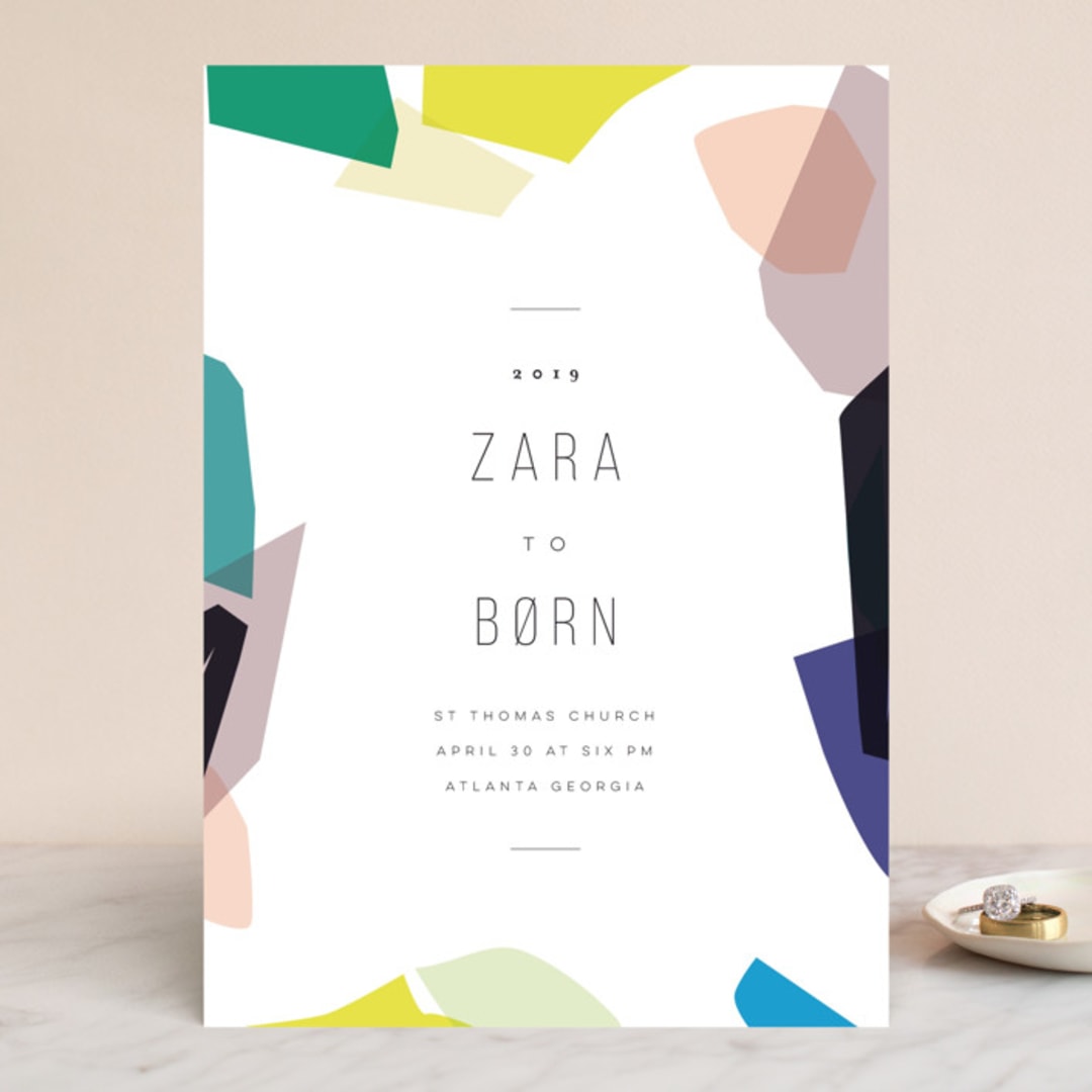 "Gemstones" - Wedding Invitations in Jewel by Lori Wemple - Front