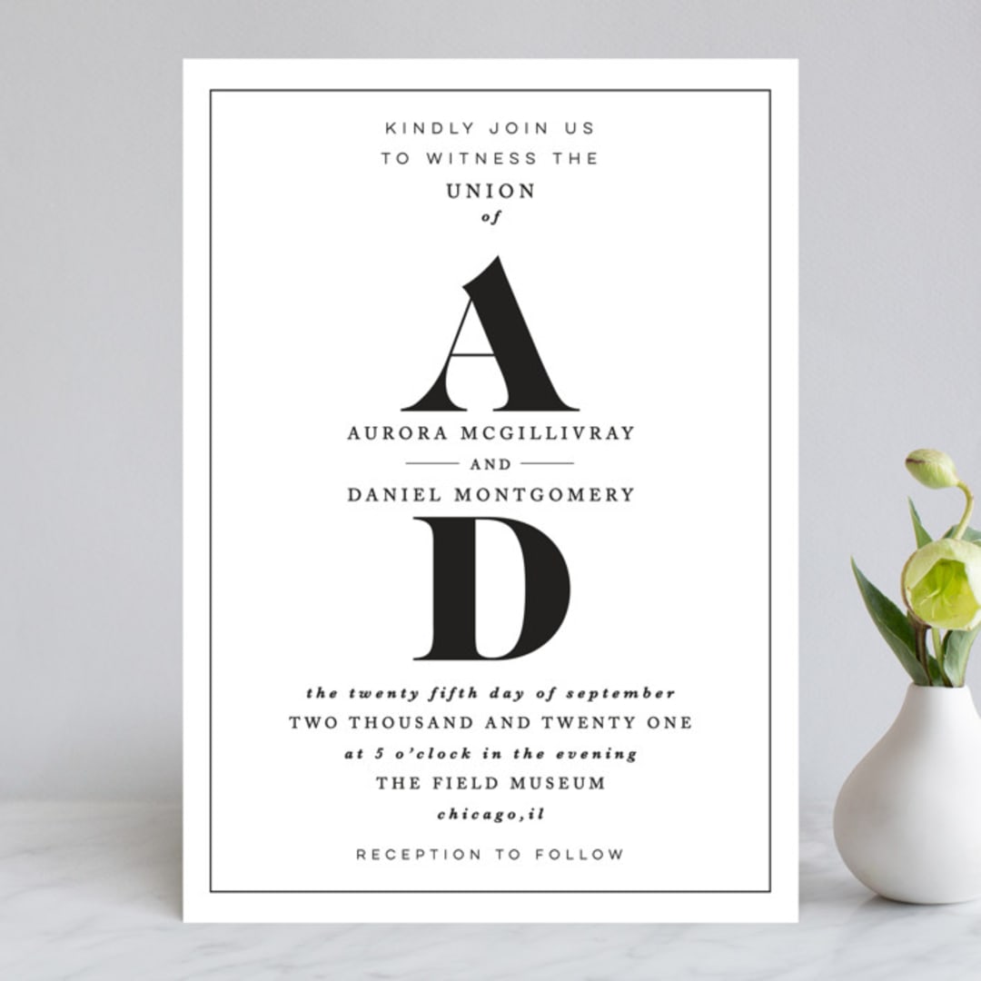 "Prelude" - Wedding Invitations in Vanilla by Nazia Hyder - Front