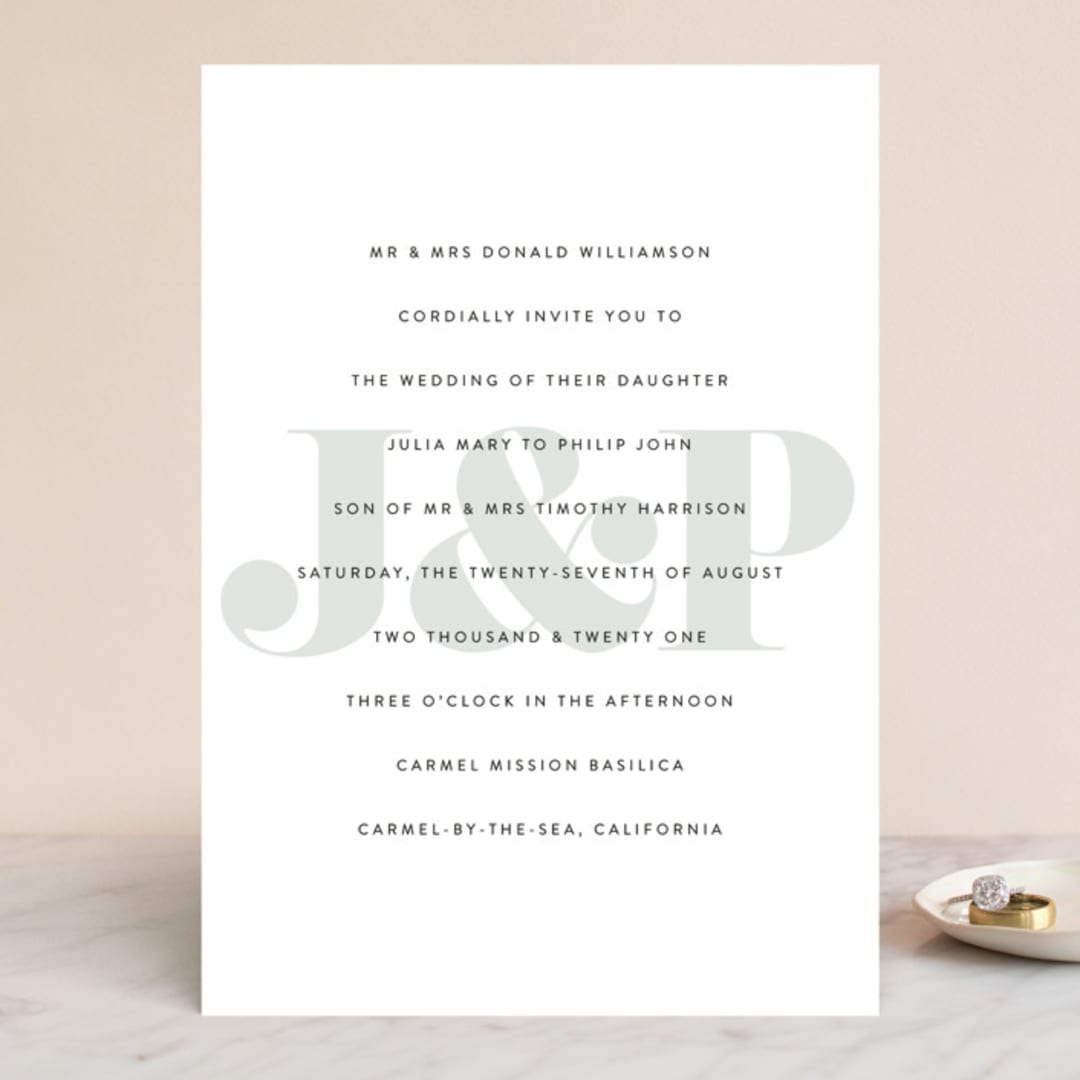 "His and Hers" - Wedding Invitations in Dusk by Erin Deegan - Front