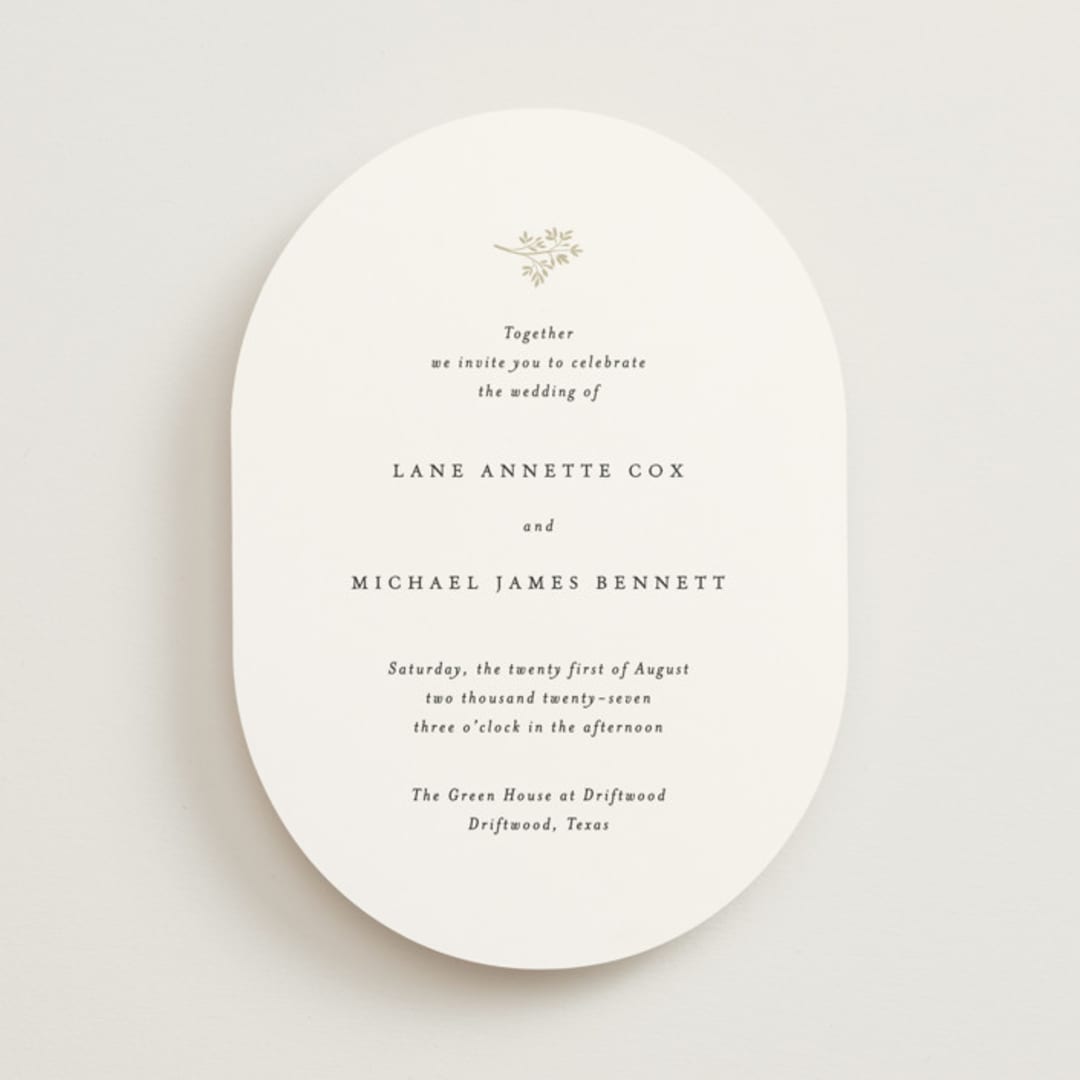 "Sense and Sensibility" - Wedding Invitations in Cloud by Design Lotus - Front