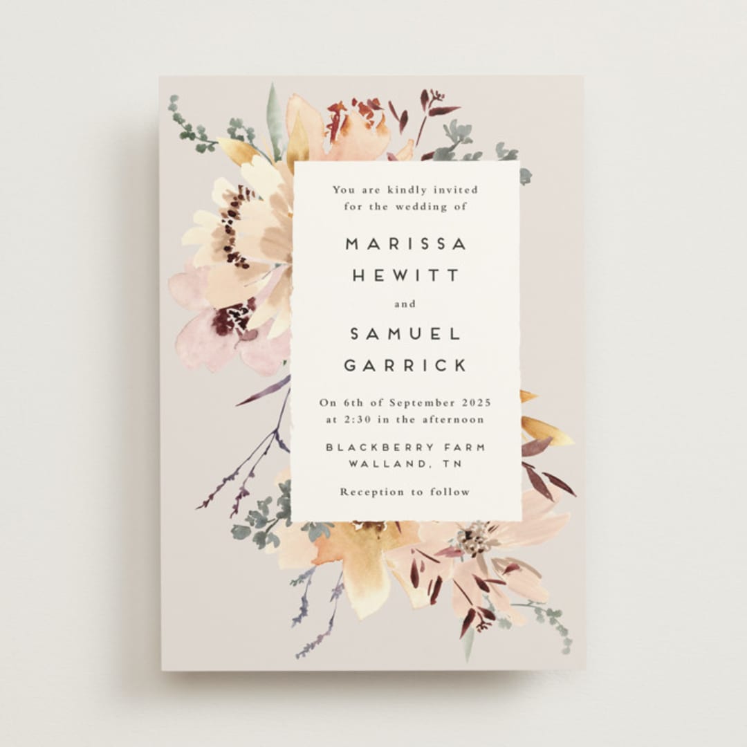 "Sonnet" - Wedding Invitations in Almond by Petra Kern - Front