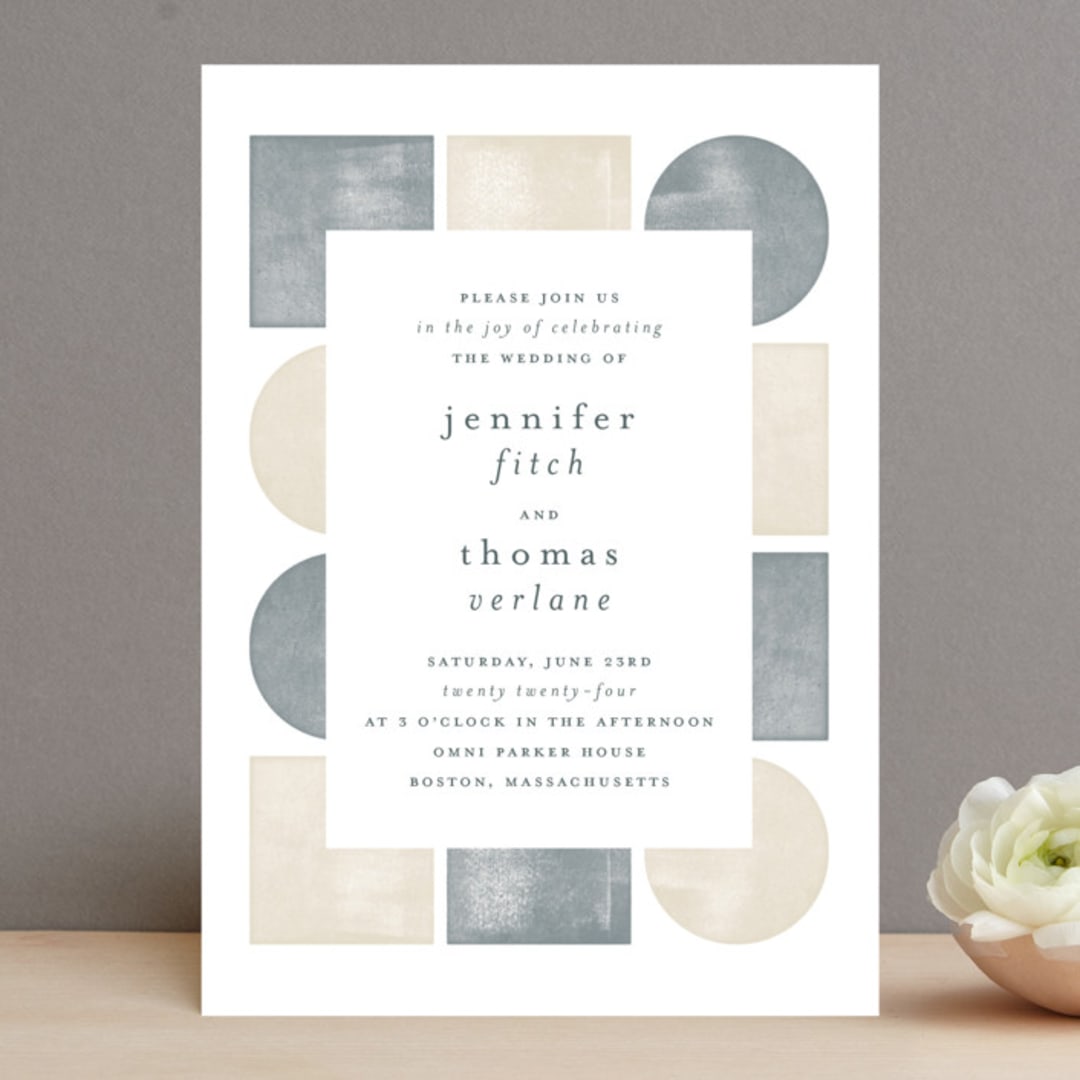 "Abstract Shapes" - Wedding Invitations in Vineyard by Paden Gillette - Front