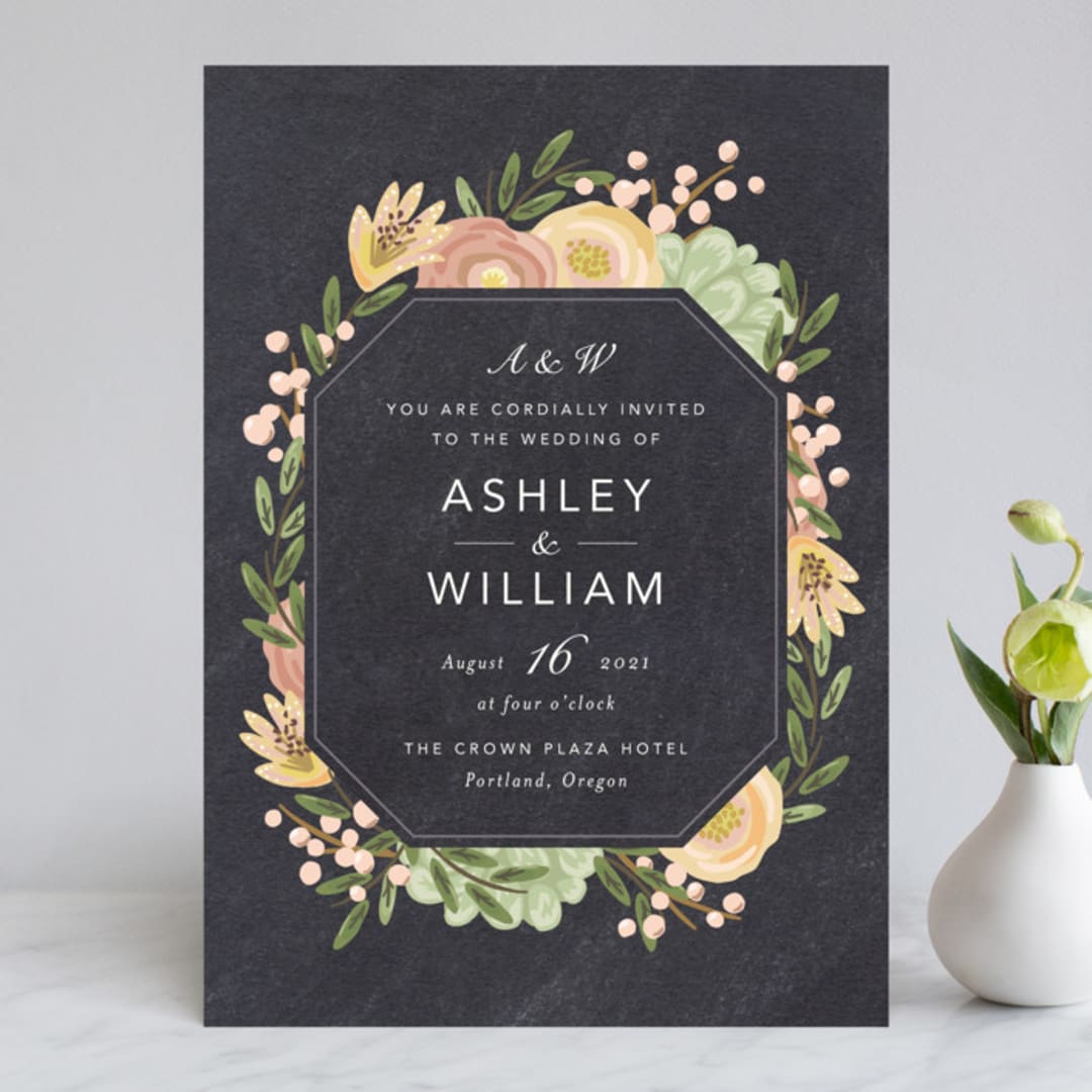 "botanica" - Wedding Invitations in Midnight by Griffinbell Paper Co. - Front