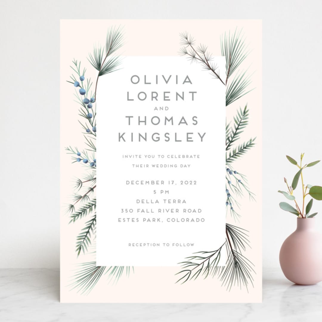 "Winterelle" - Wedding Invitations in Cornflower by Petra Kern - Front
