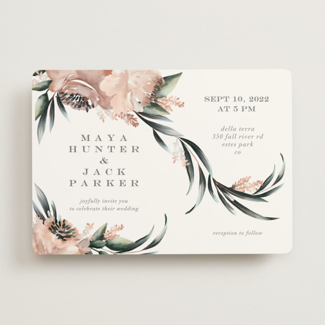 "Maya Rustica" - Wedding Invitations in Rose by Petra Kern - Front