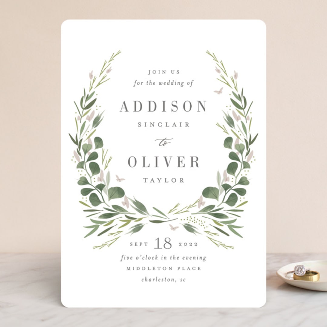 "garden path" - Wedding Invitations in Ivory by Kristie Kern - Front