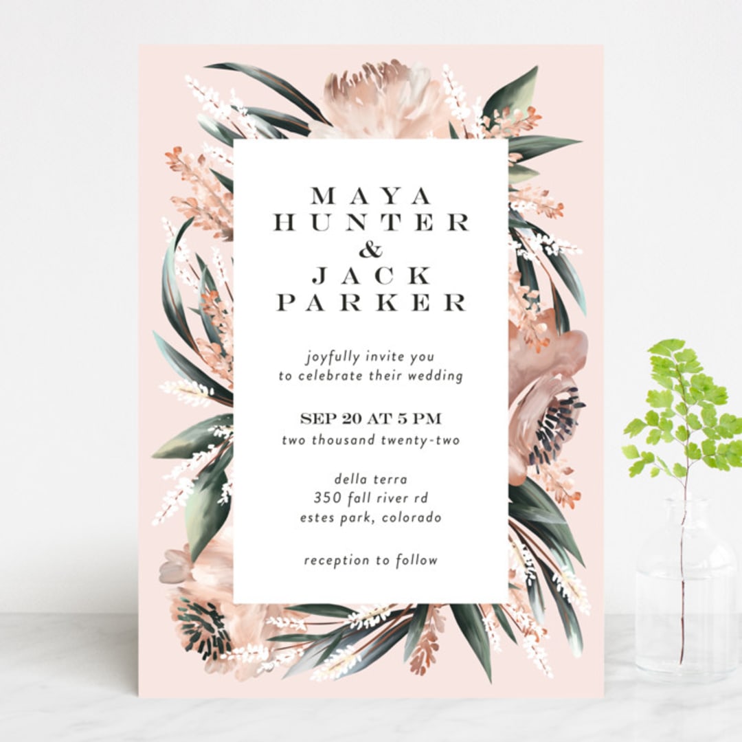 "Rustica" - Wedding Invitations in Cantaloupe by Petra Kern - Front