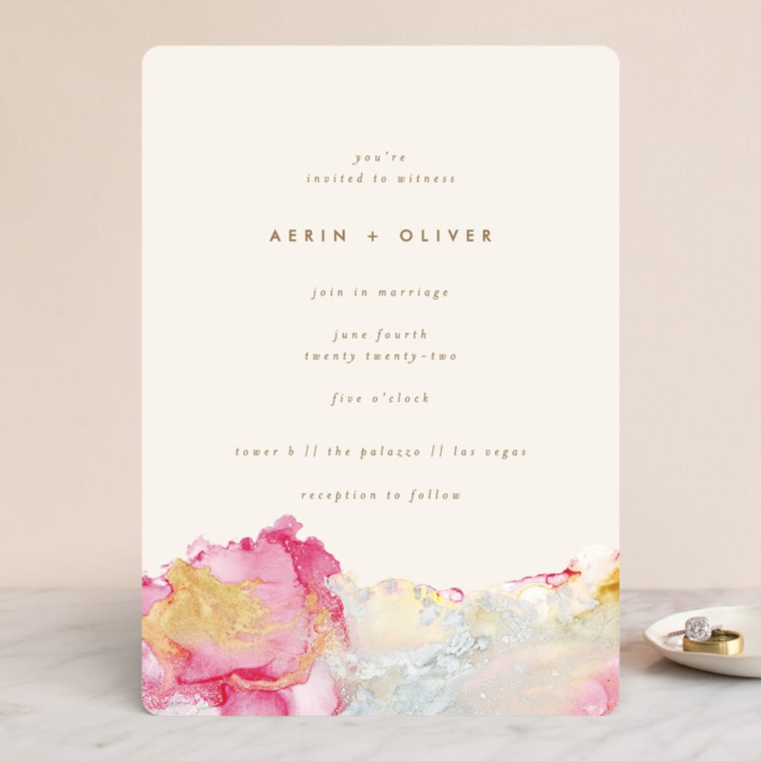 "desert chic" - Wedding Invitations in Blush by AK Graphics - Front