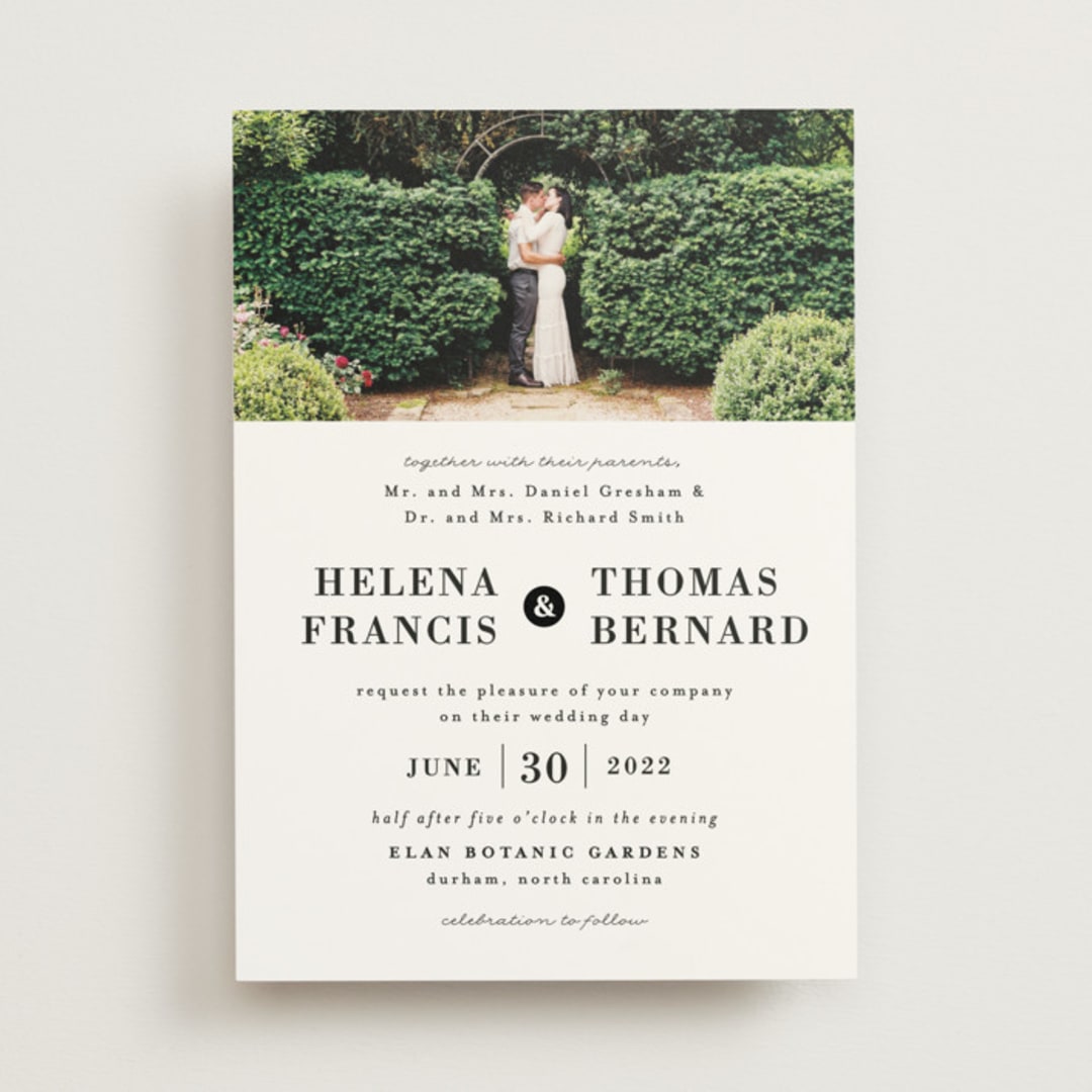 "Helena" - Wedding Invitations in Quartz by 2birdstone - Front