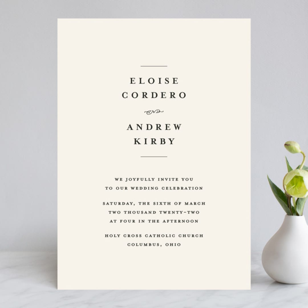 "a grand day" - Wedding Invitations in Vanilla by Lea Delaveris - Front