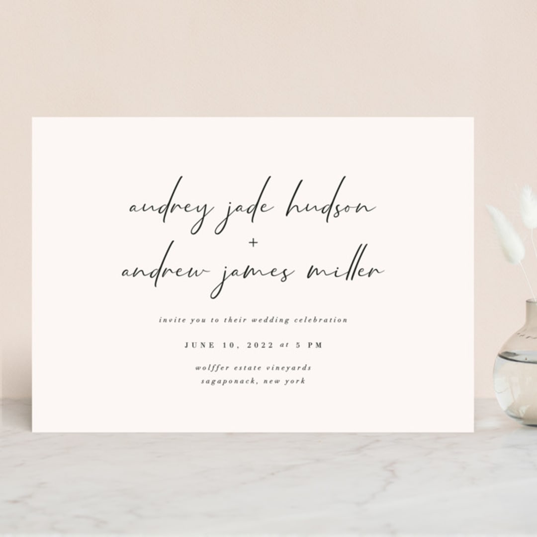 "mod" - Wedding Invitations in Creme by Nicoletta Savod - Front