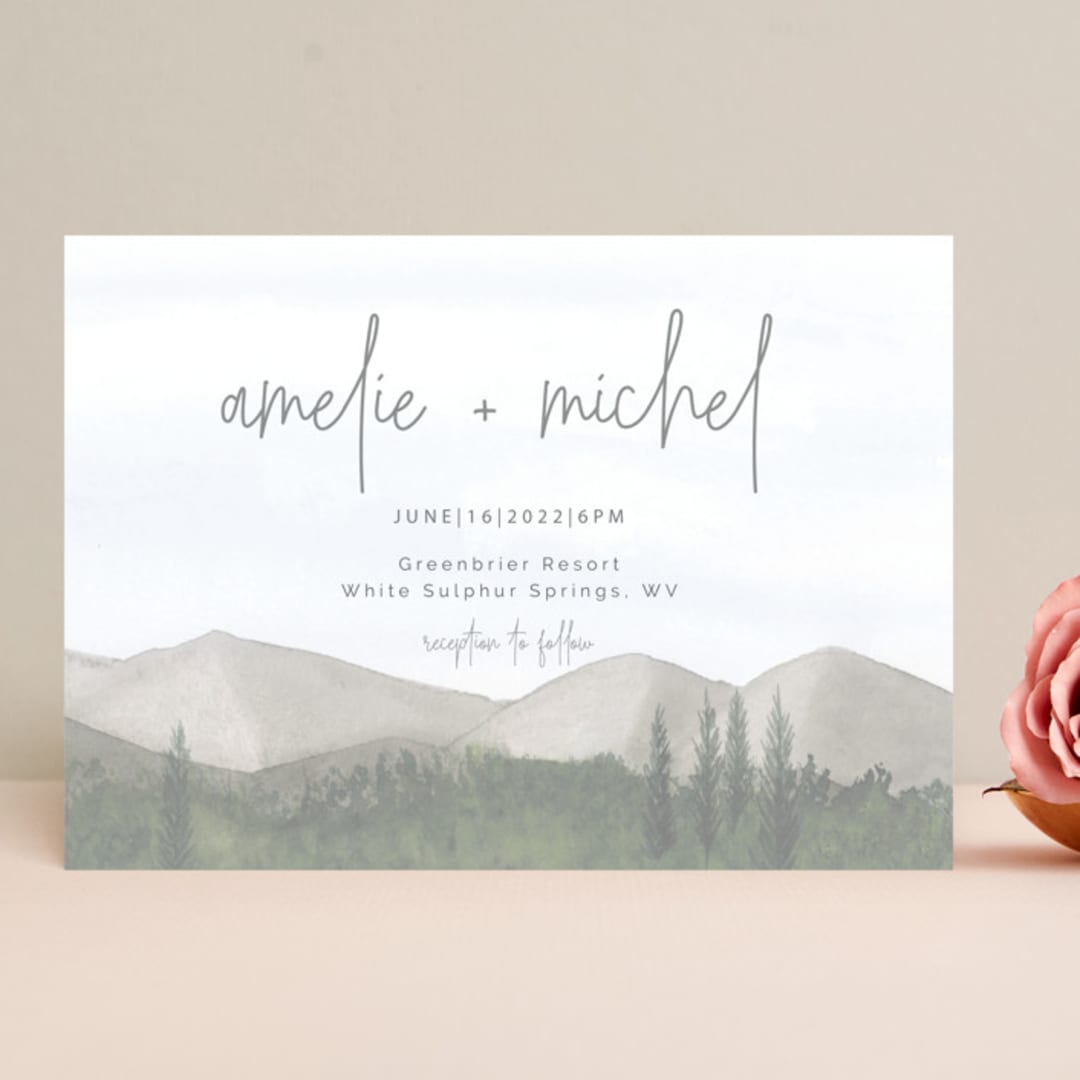 "muted mountains" - Wedding Invitations in Splendid Day by Deborah Chou - Front