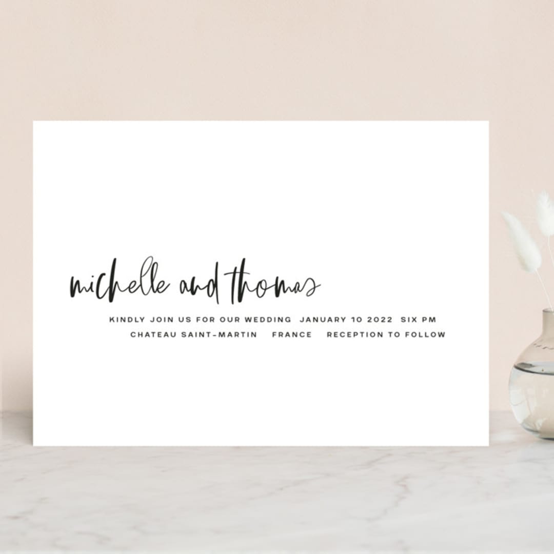 "Moderne" - Wedding Invitations in Ink by Lori Wemple - Front