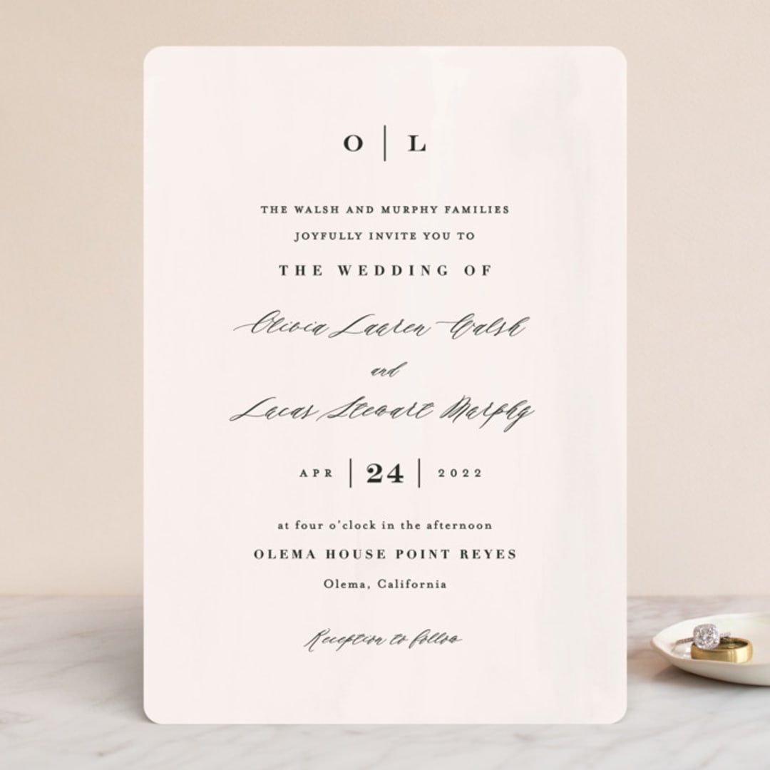 "Crush" - Wedding Invitations in Buttery by Carolyn MacLaren - Front