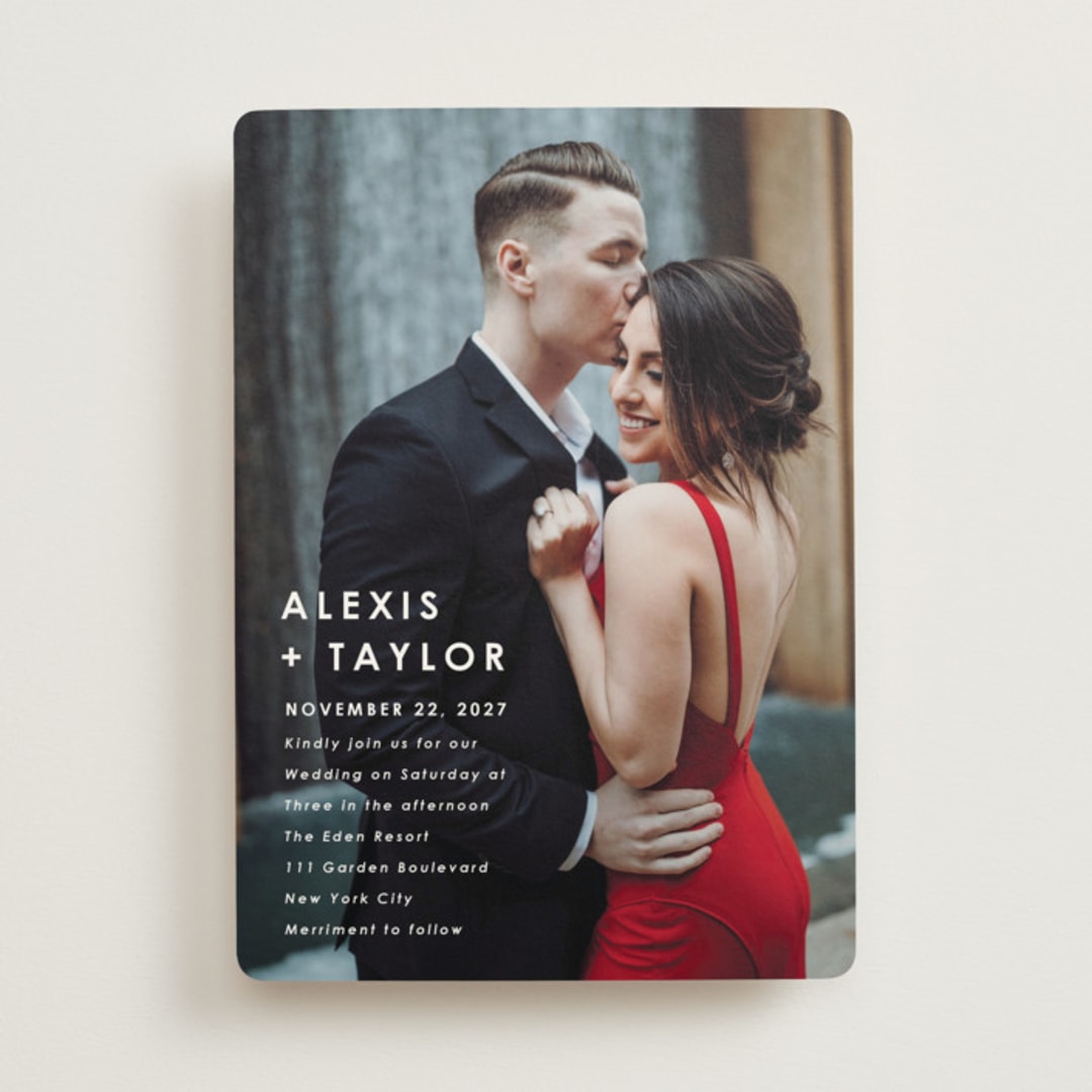 "Modern Bliss" - Wedding Invitations in Cream by Elly - Front