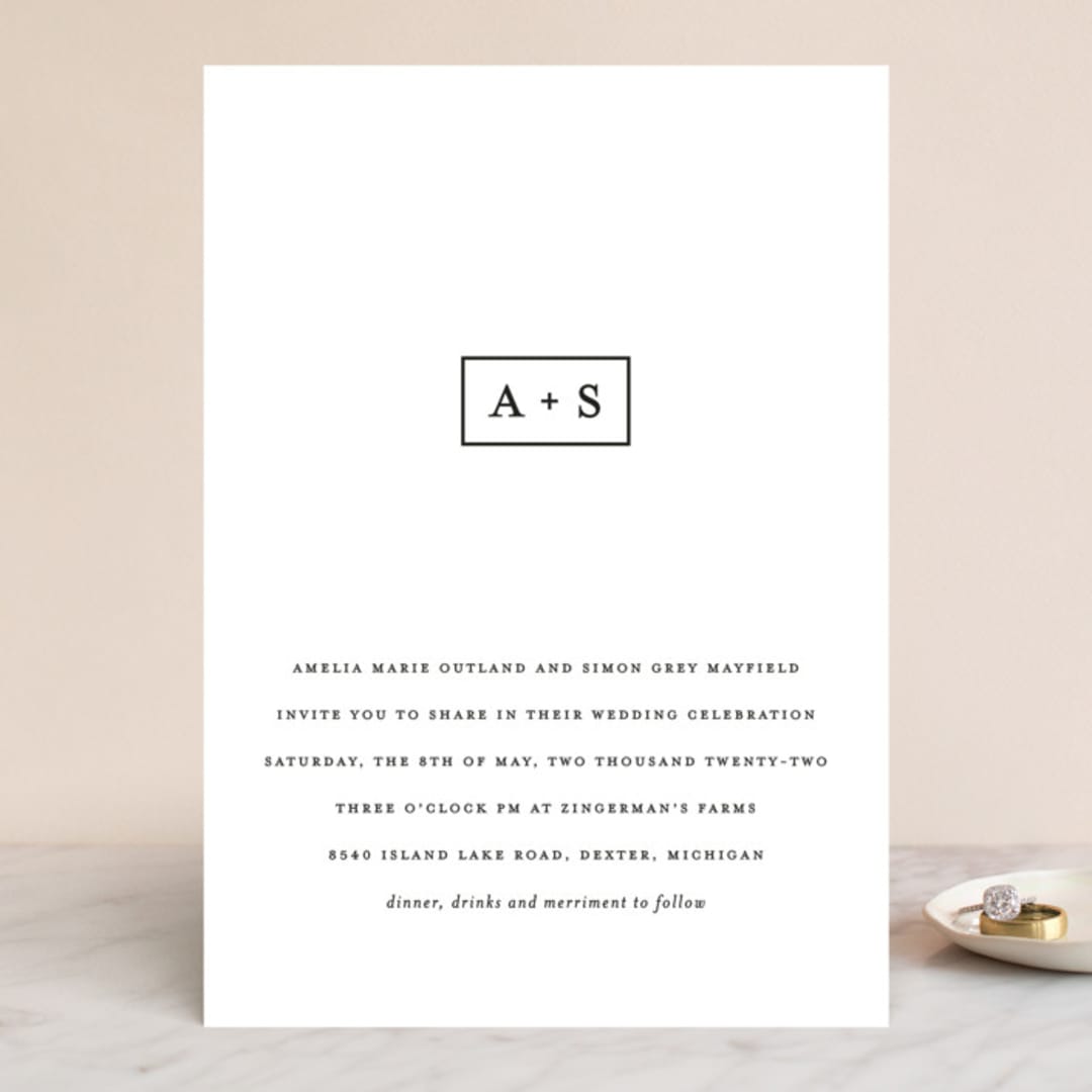 "Elemental" - Wedding Invitations in Cloud by Snow and Ivy - Front