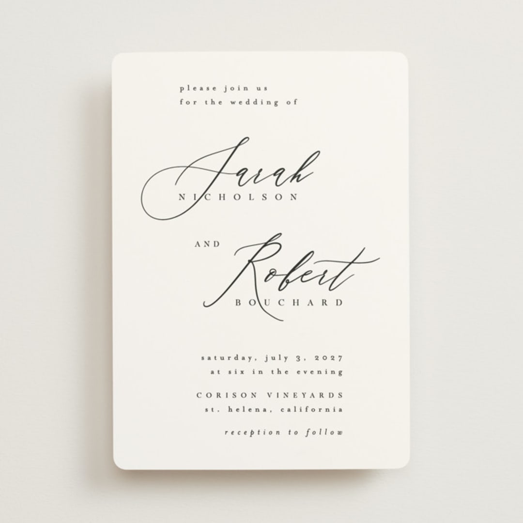 "Corison" - Wedding Invitations in Classic by Kelly Schmidt - Front
