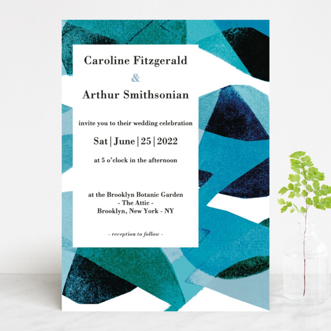 "Drops" - Wedding Invitations in Sea by Bethania Lima - Front