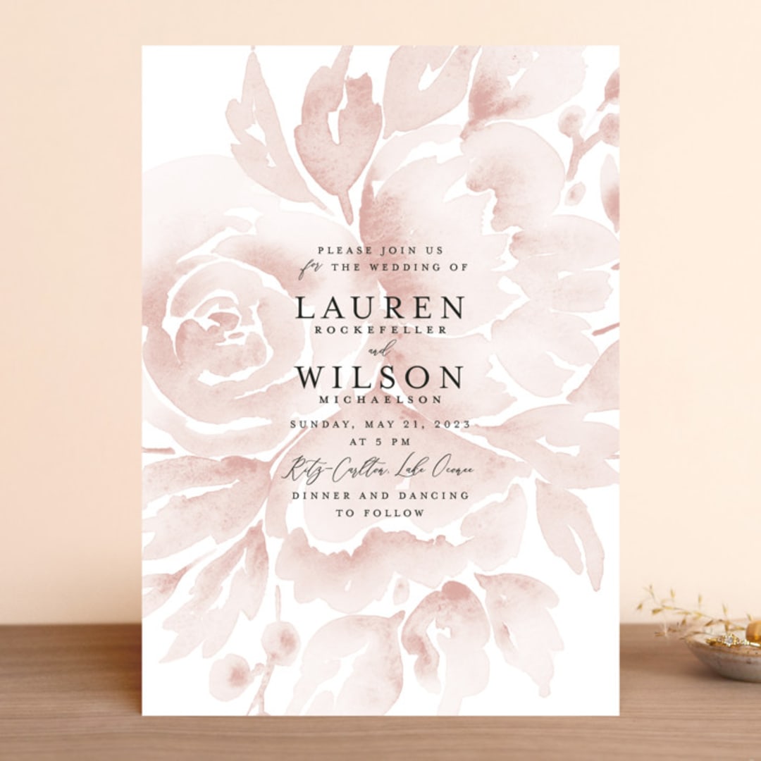"Wedding Dream" - Wedding Invitations in Blush by Chris Griffith - Front