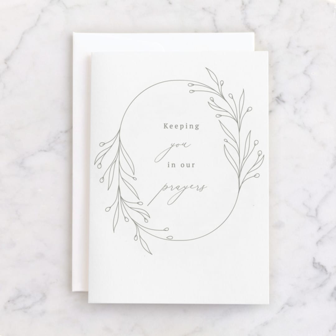 "Essential" - Single Greeting Cards in Snow by Design Lotus - Front