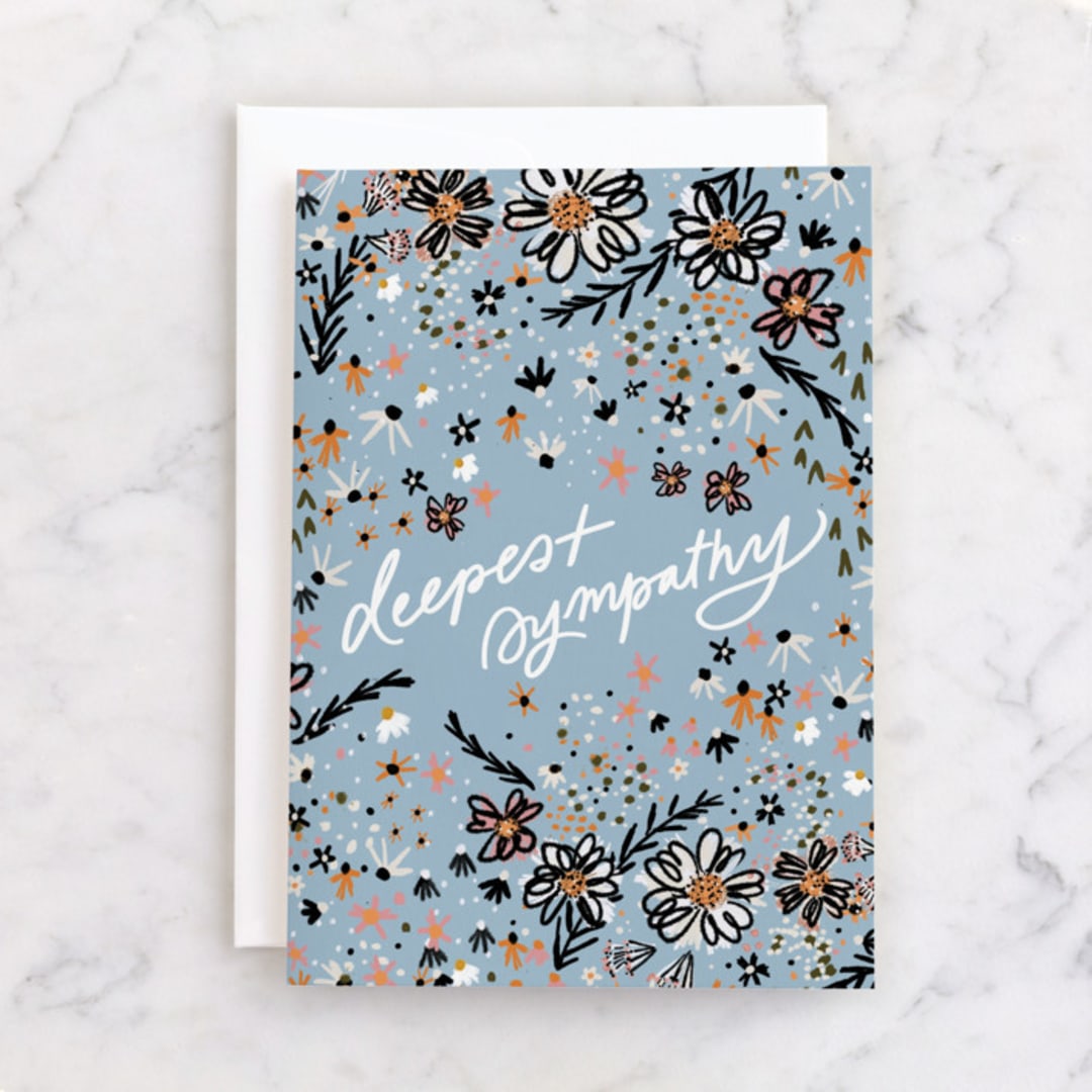 "Deeply Loved" - Single Greeting Cards in Sky by Marabou Design - Front