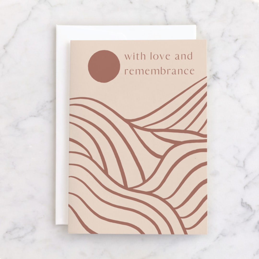 "highs and lows" - Single Greeting Cards in Blush by Tennie and Co. - Front