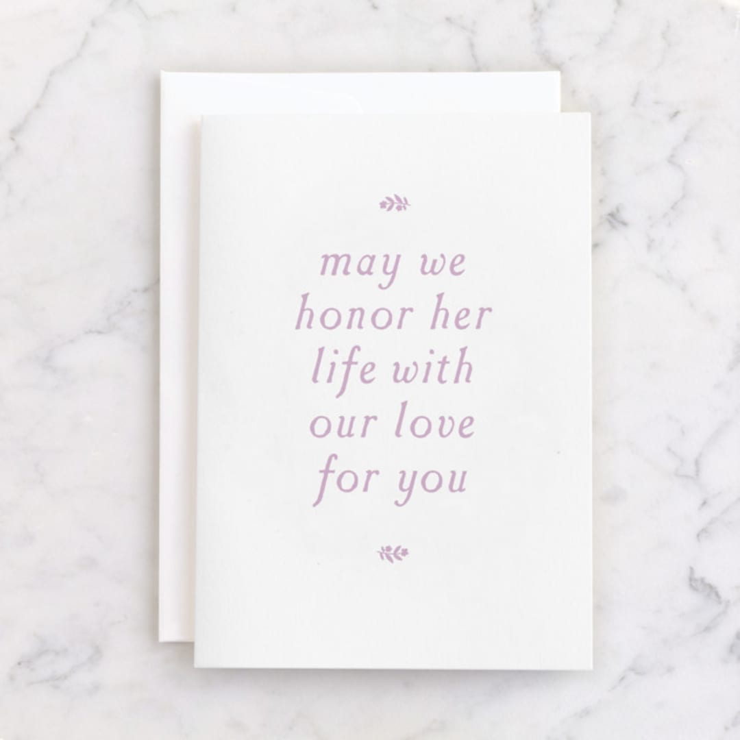 "HONOR" - Single Greeting Cards in Pearl by Sara Hicks Malone - Front