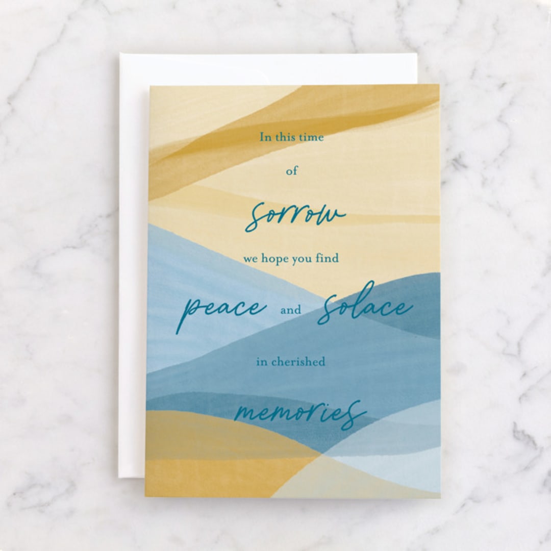 "Peace and Solace" - Single Greeting Cards in Daffodil by Ilze Lucero - Front