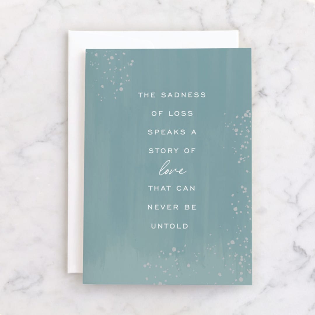 "Forever Remembered" - Single Greeting Cards in Sea by Corinne Malesic - Front