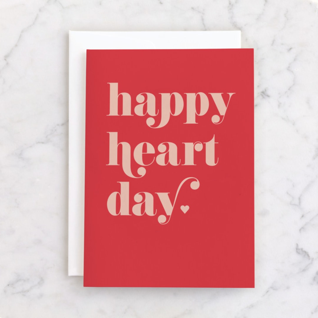 "Foil Heart Day" - Single Greeting Cards in Apple by Alexandra Cohn - Front