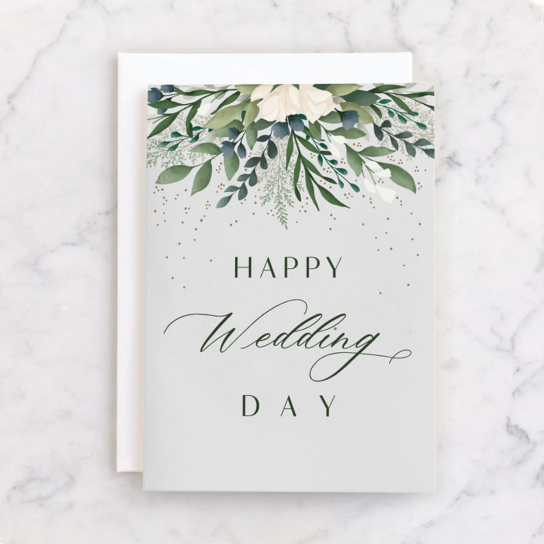 "Modern Floral" - Single Greeting Cards in Daisy by Christy Hy Lee - Front