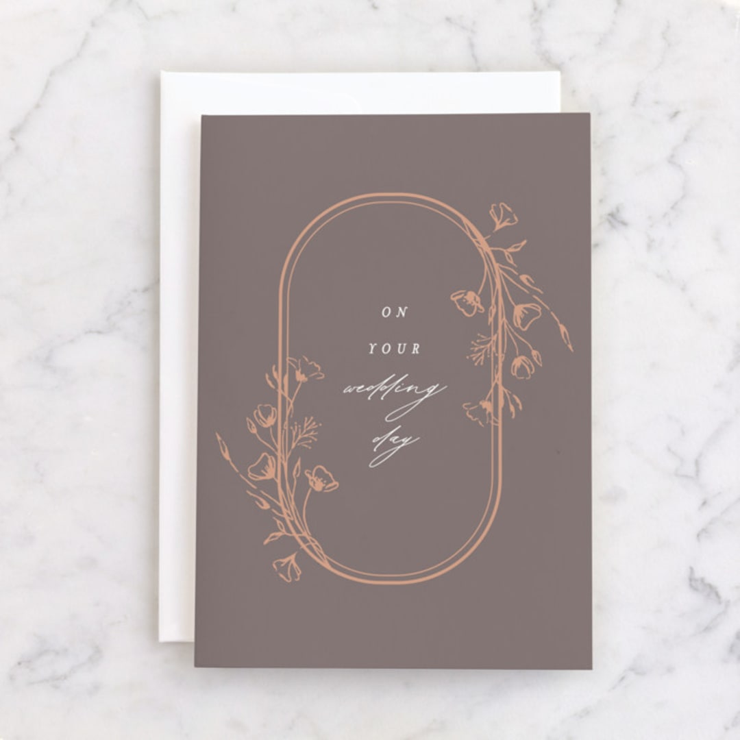 "Wildflowers" - Single Greeting Cards in Mud by Susan Zinader - Front