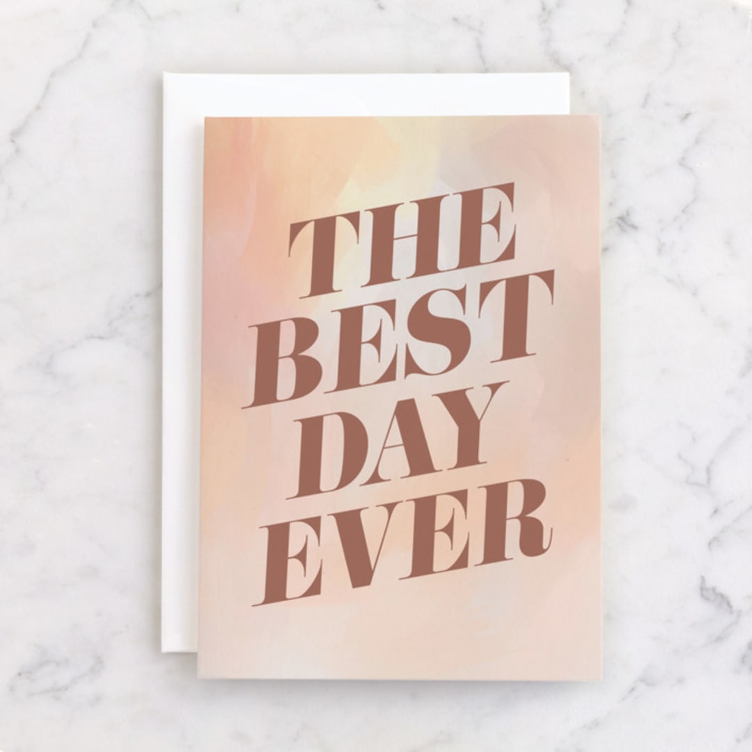 "Blush" - Single Greeting Cards in Blush by Olivia Kanaley Inman - Front