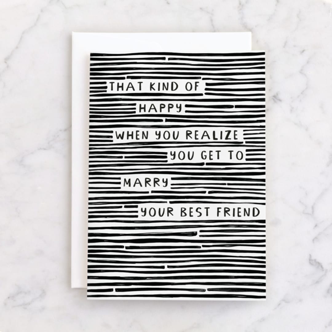 "Modern lines" - Single Greeting Cards in Ink by Kelly Watkins - Front