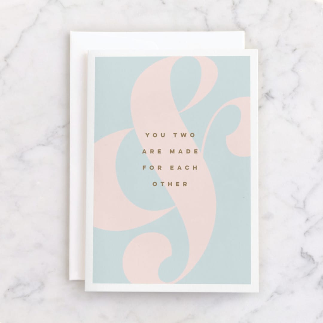 "Made for each other" - Single Greeting Cards in Sky by Dominique Vari - Front