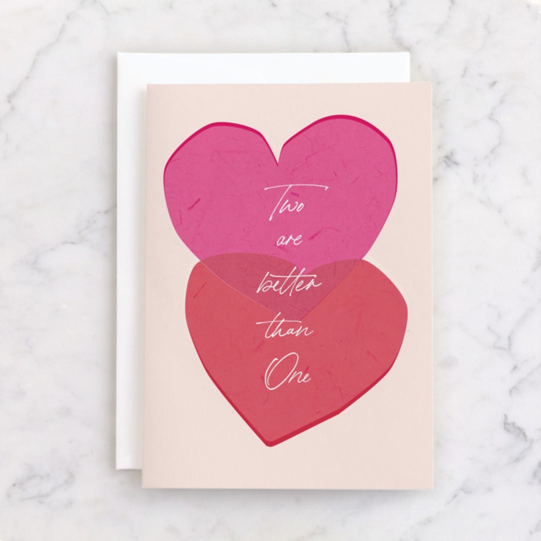 "two are better" - Single Greeting Cards in Cupcake by Design Lotus - Front